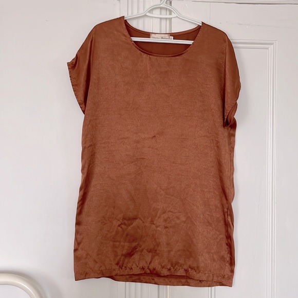Rust Silky Tunic - Picture 1 of 3